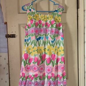 Lilly Pulitzer Girls Floral Sundress - Pink, Yellow, Green, Blue